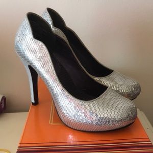 Silver Nadara 4Inch Heels
